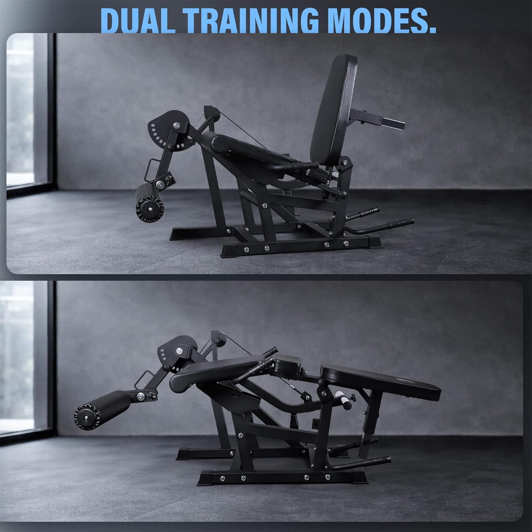 Máquina Rovix 800LBS ajustable para extensión y flexión de piernas (SAK70528)