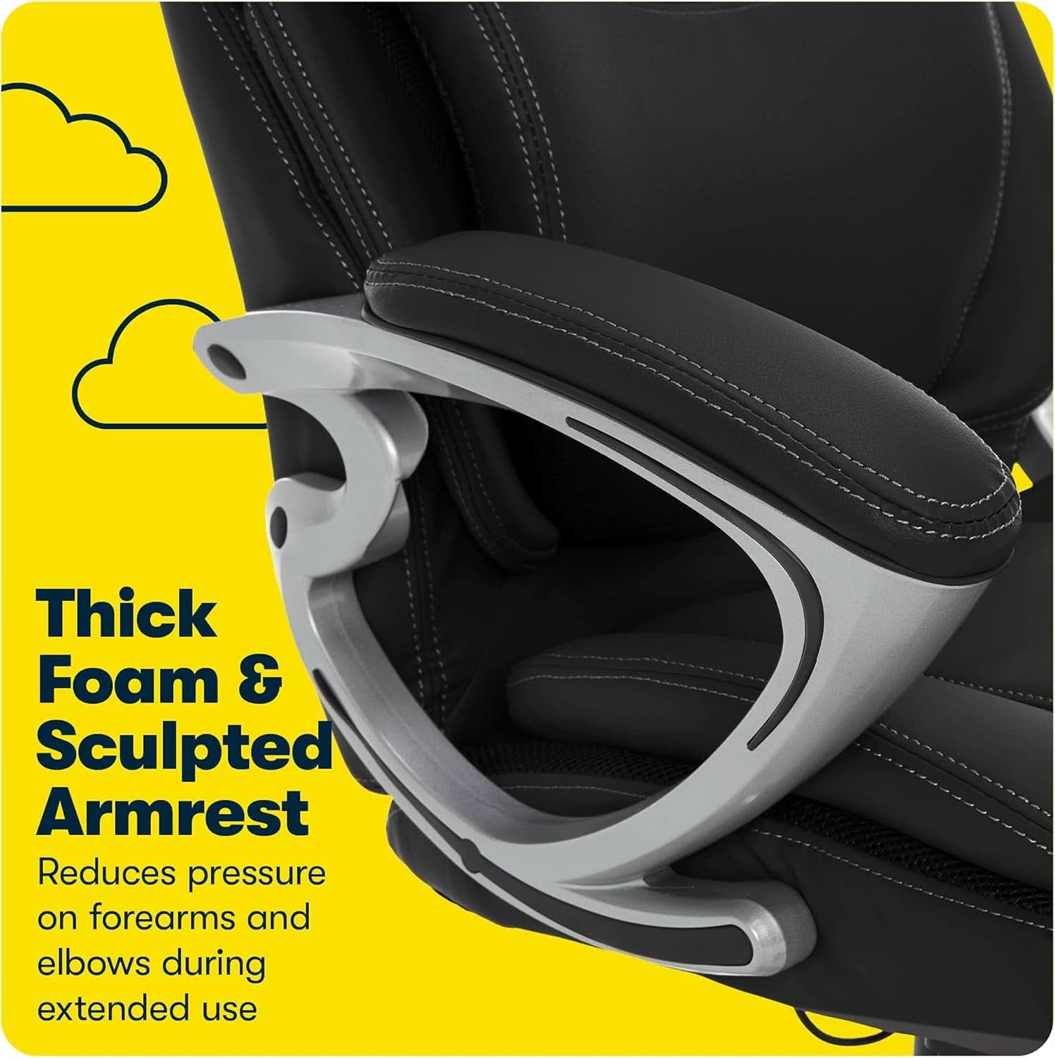 Sillón Ejecutivo Negro con Tecnología Lumbar de Aire