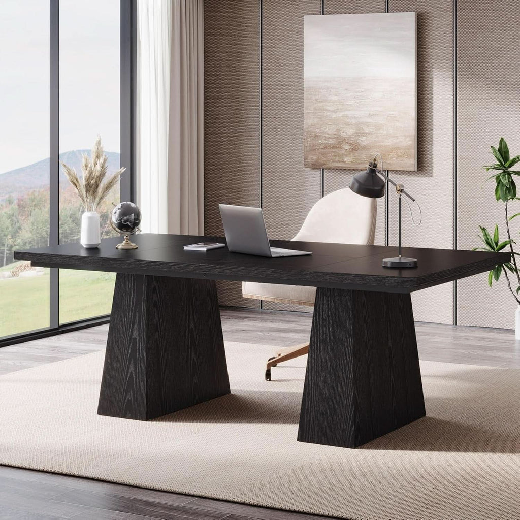 Escritorio ejecutivo moderno de 63 pulgadas con pedestal doble
