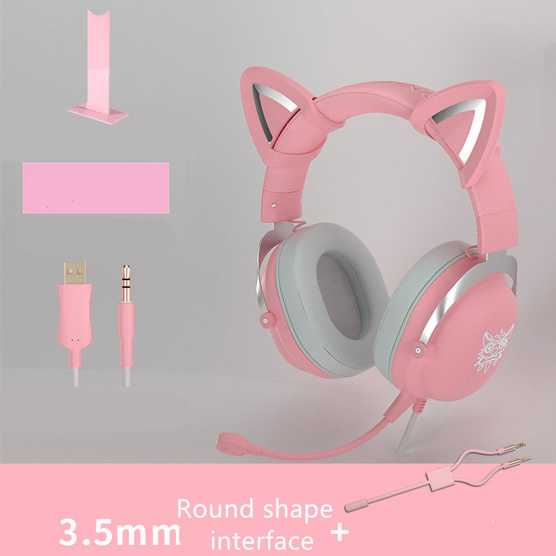 Auriculares de ordenador con cable para gaming, bonitos para chicas