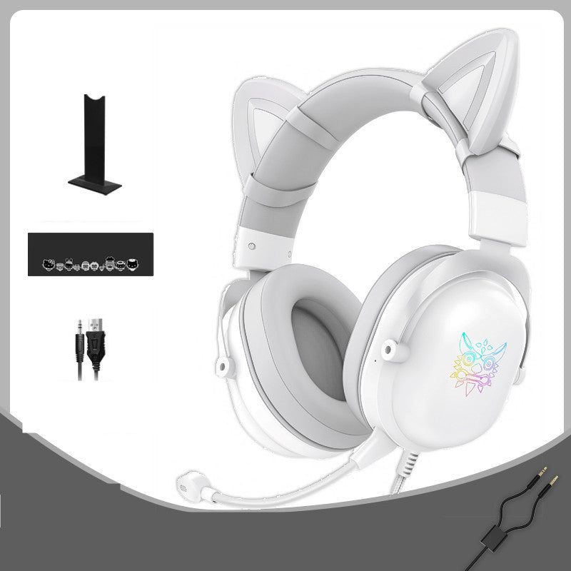 Auriculares de ordenador con cable para gaming, bonitos para chicas