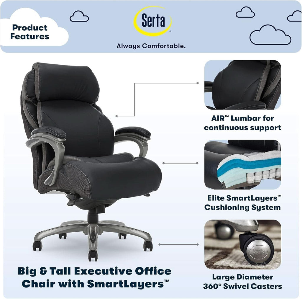 Sillón de Oficina Ejecutivo Grande y Alto con Tecnología Air
