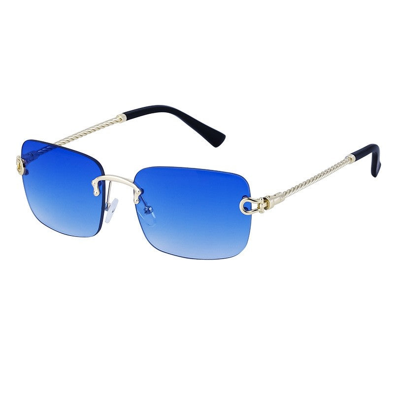 Fashionable Rimless Cut-Edge Sunglasses For Men