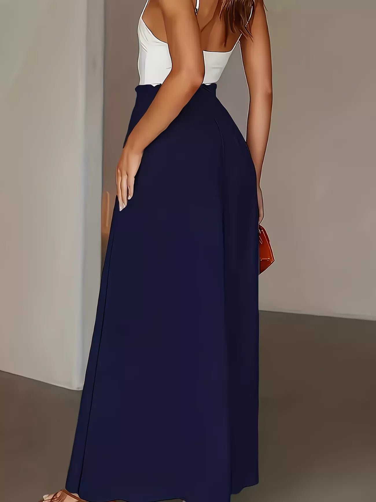 Pantalones de pernera ancha de talle alto