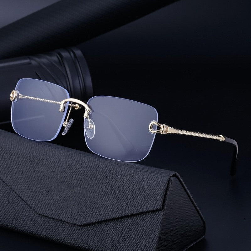 Fashionable Rimless Cut-Edge Sunglasses For Men