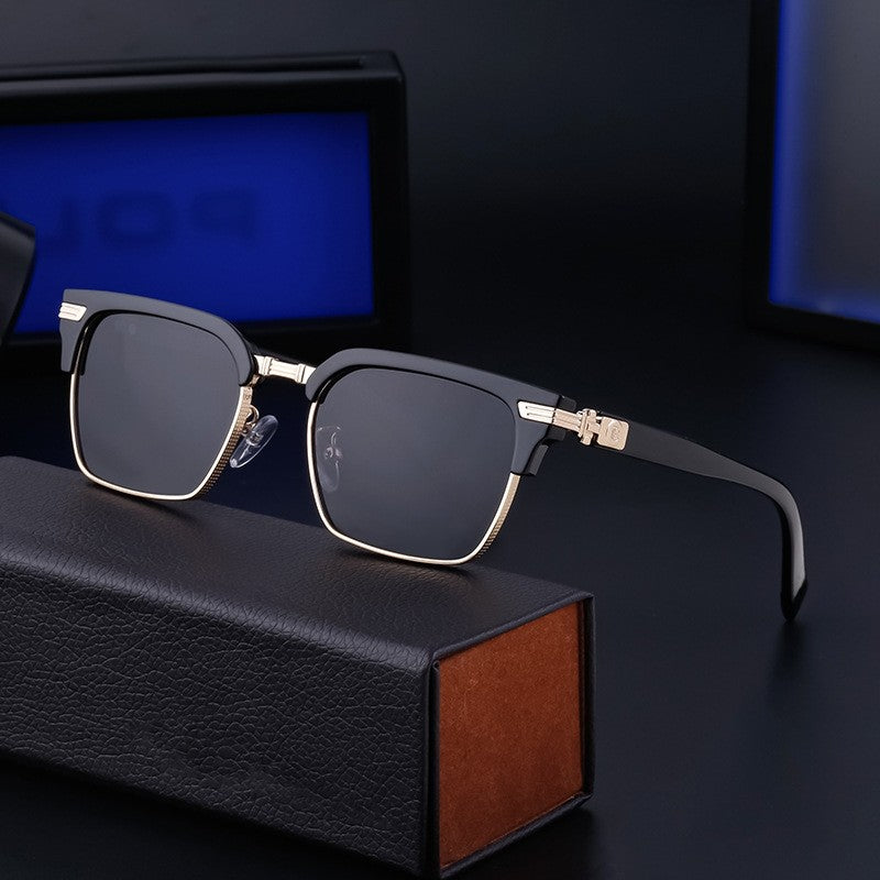 Men's Vintage Polarized Brow Bar Sunglasses