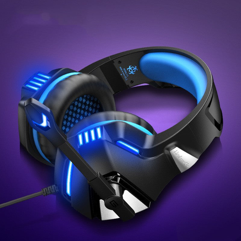Auriculares para juegos de PS4 con cable luminosos montados en la cabeza