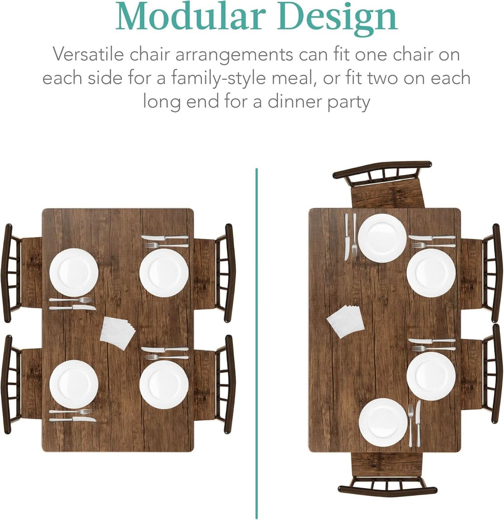 Juego de Mesa de Comedor Rectangular Contemporánea Drift Brown