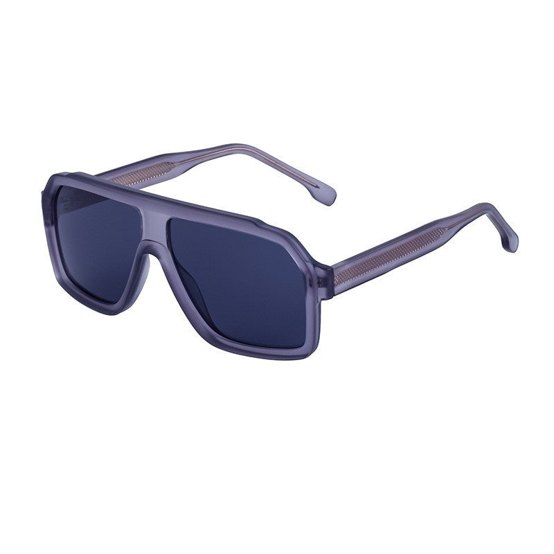 Men's Retro Acetate Square Frame Sunglasses