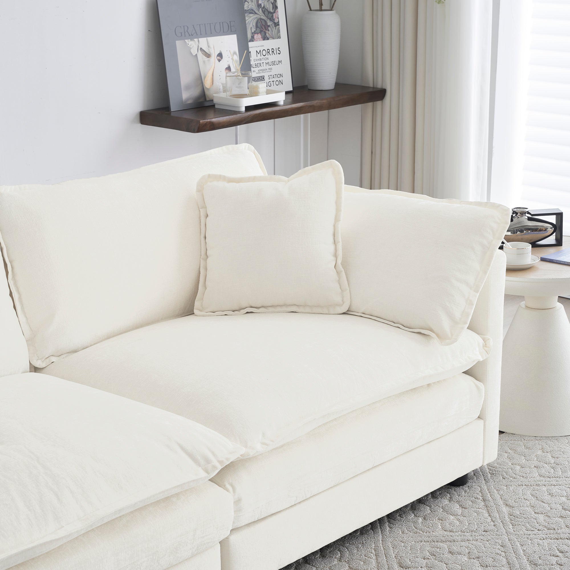 Modular Sectional Sofa for Living Room, U Shaped Couch 5 Seater Convertible with Ottoman