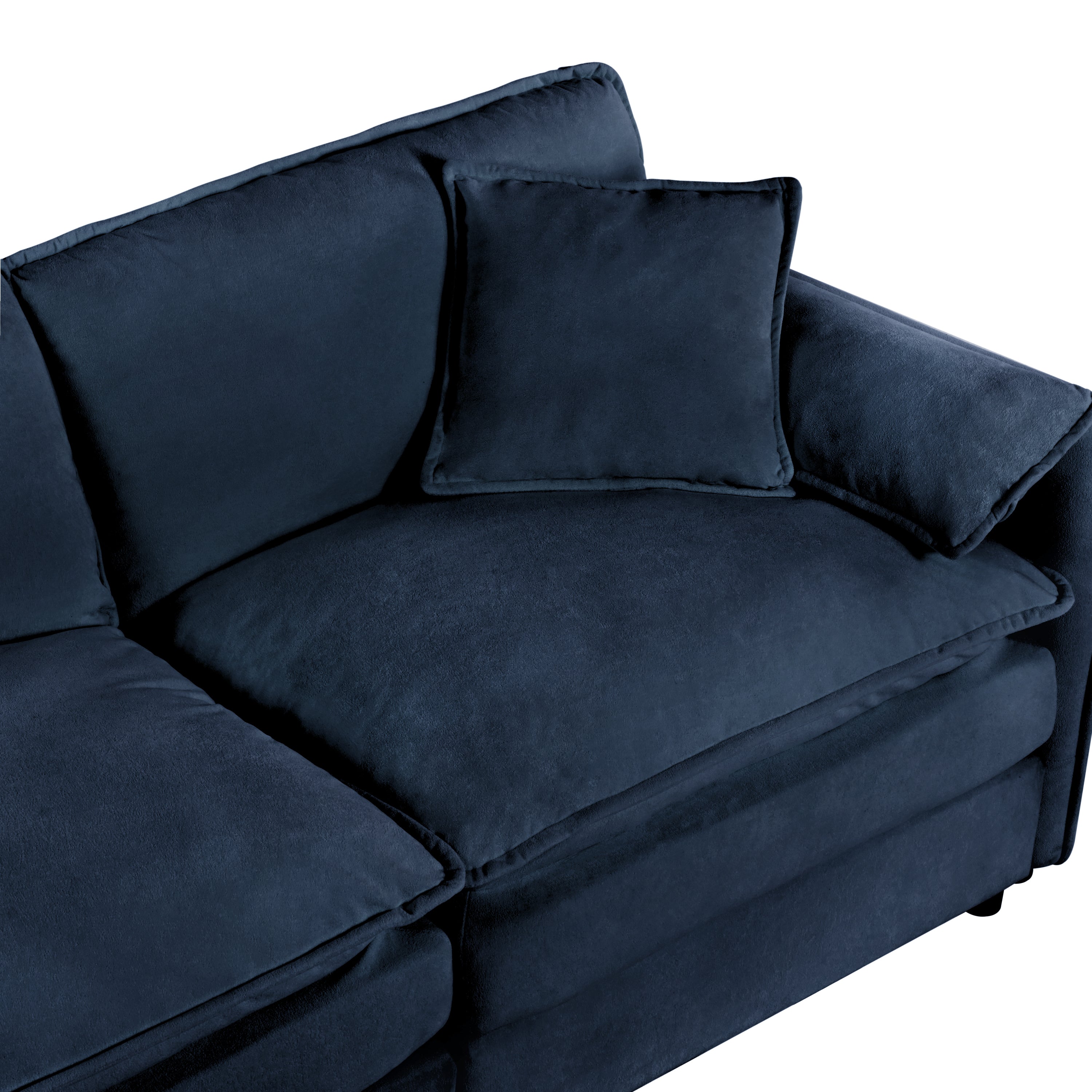 Oversized Deep Seat Sectional Sofa Modern Chenille Cloud Couch Large 3 Seater Modular Sofa with 3 Pillows