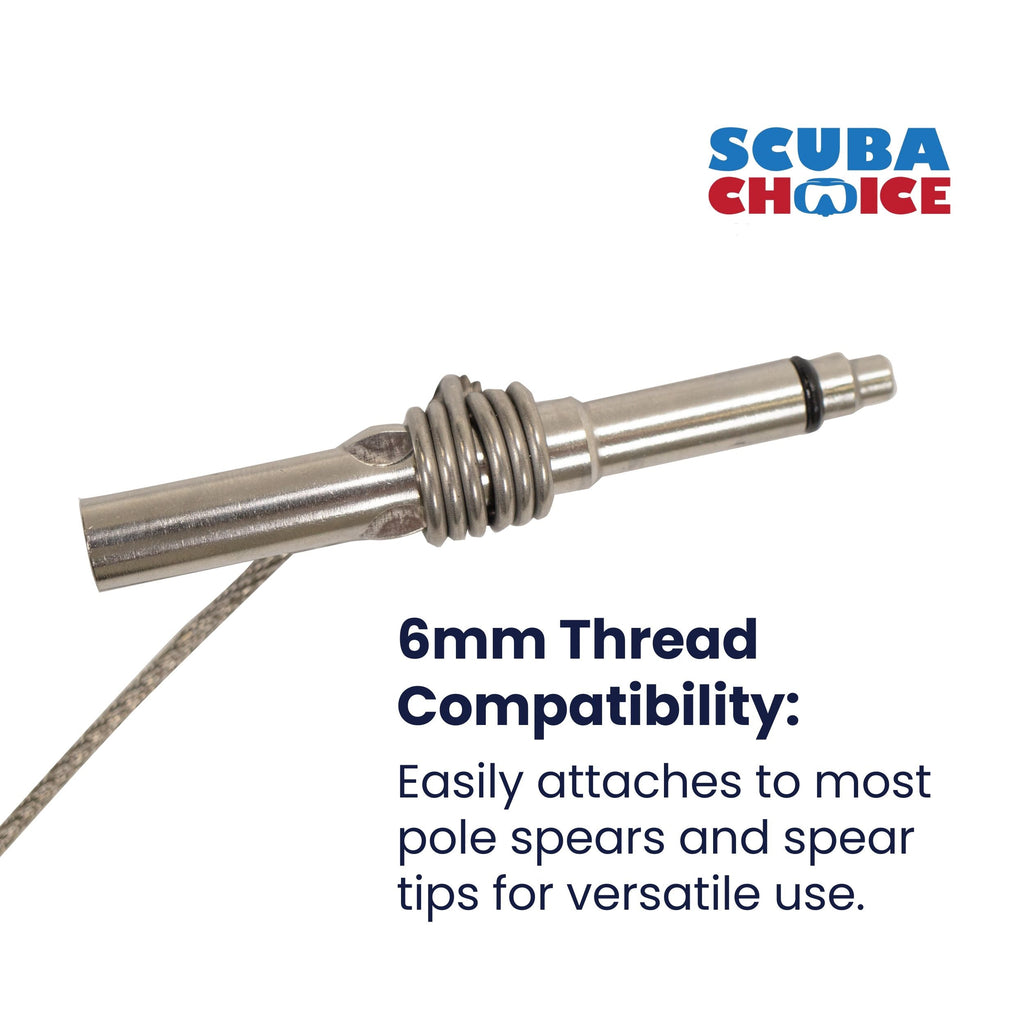 Scuba Choice 4" Gulf Fixed Wing Slip Tip 6mm Thread With 3/8 Slide Ring