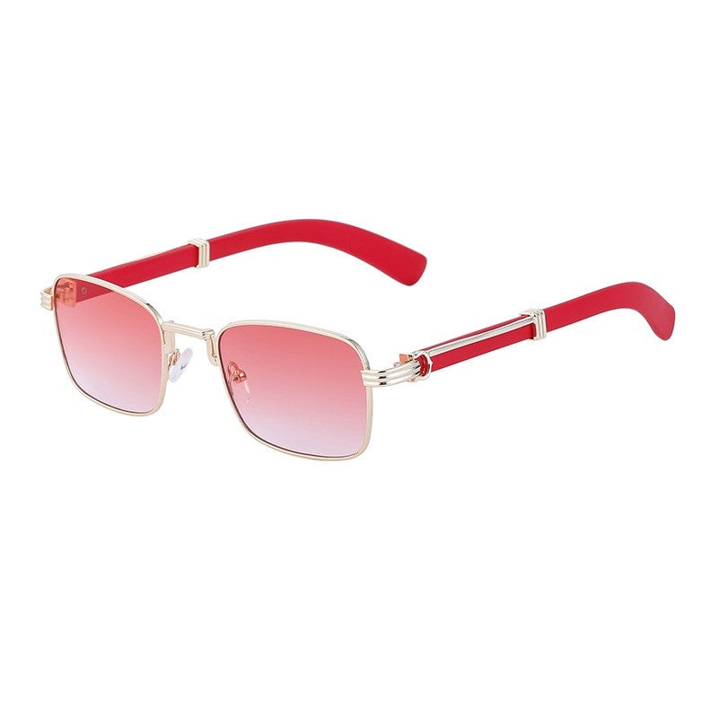 Men's Retro Wood Grain Pattern Sunglasses