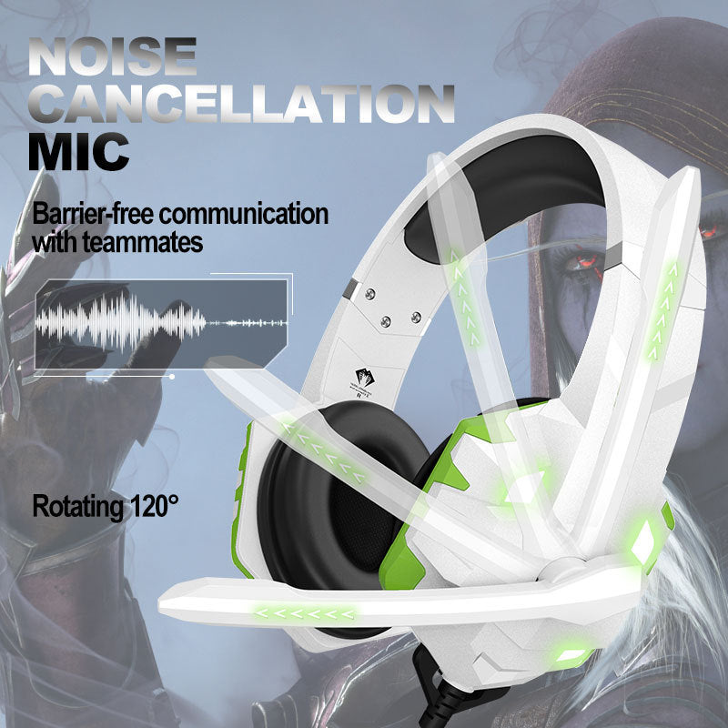 Auriculares Gaming para PC con Micrófono y Luz Respiratoria, con Cable