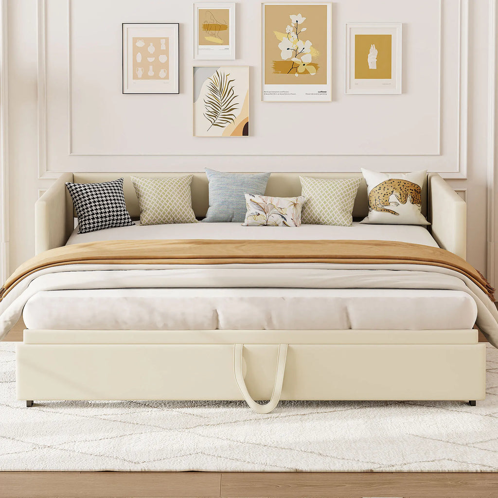 Sofá plegable Rosahqnda, 90/180*200 cm, sofá cama extraíble, sofá, cama tapizada, con somier de láminas, cama multifunción, tejido de terciopelo