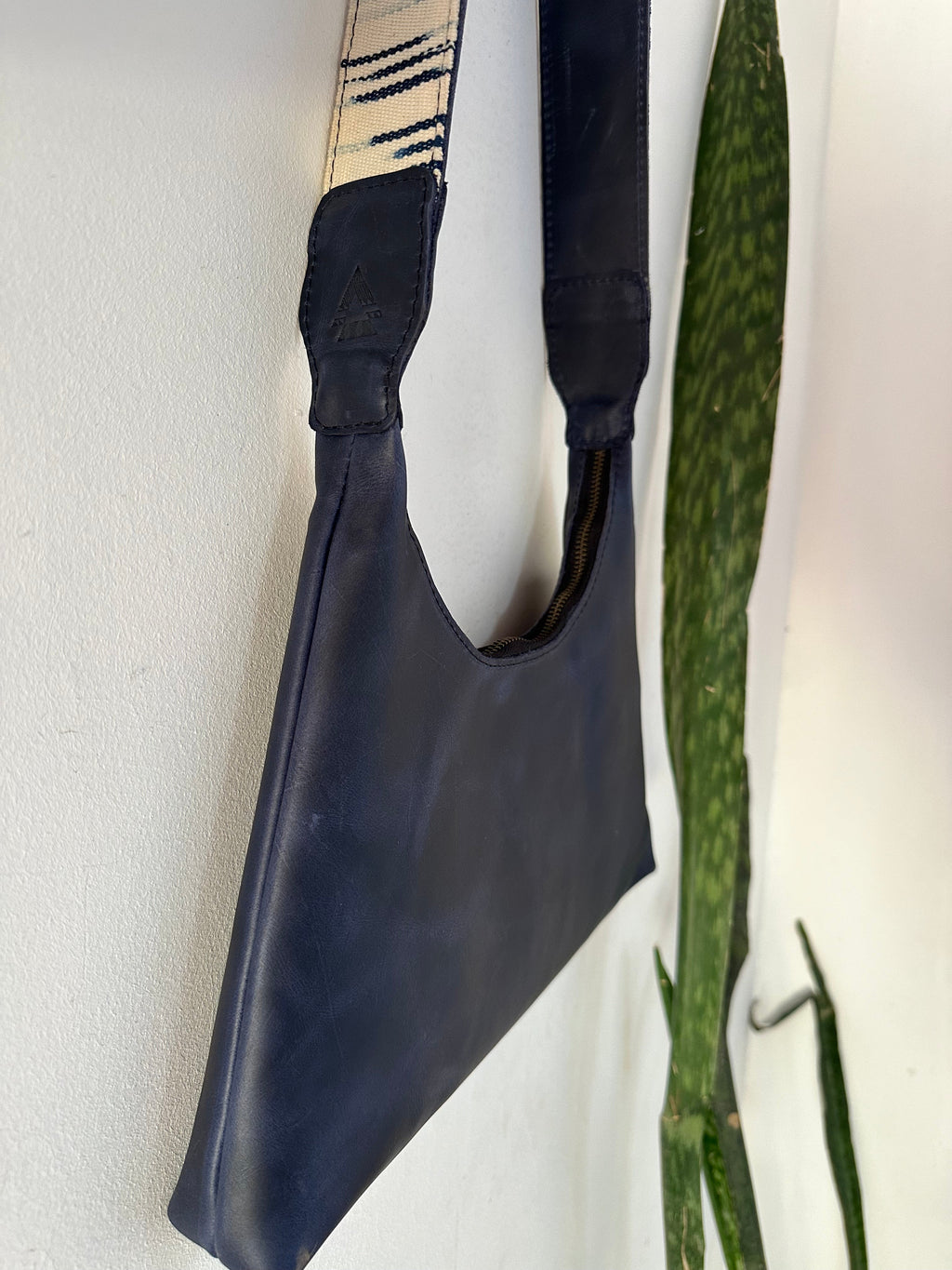 Rango Purse - Navy and Blue White Stripes