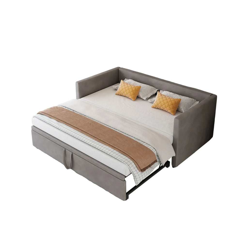 Rosahqnda Folding Sofa, 90/180*200 cm, pull-out sofa, sofa, upholstered bed, with slatted, multi-function bed, velvet fabric