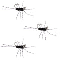 3 Pack Pat's Rubber Legs Tungsten Jigged Black Euro Nymph Size 6