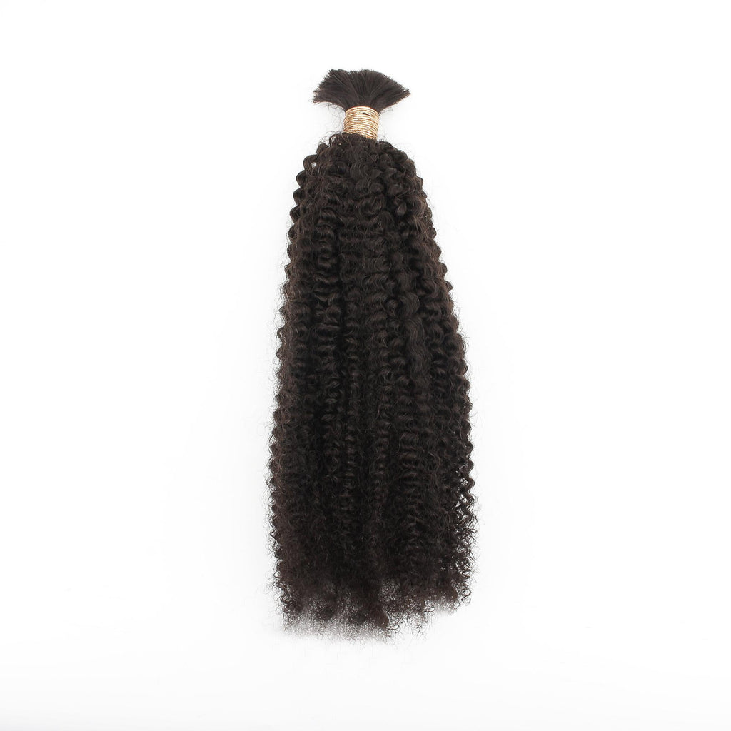 Cabello trenzado 100 % humano afro kinky a granel
