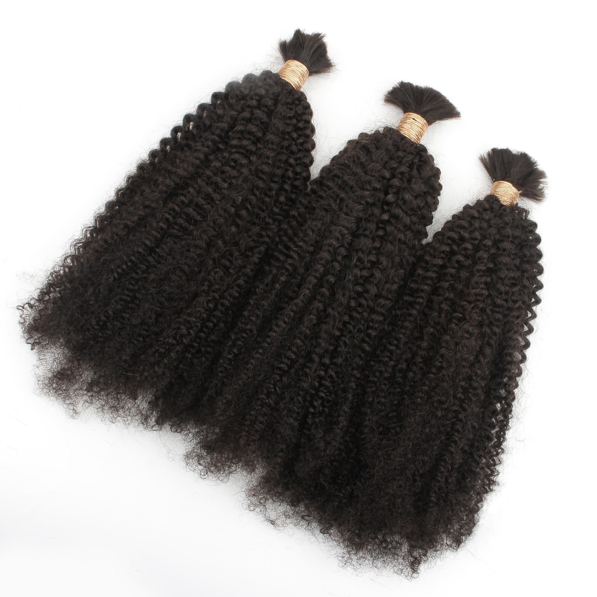 Cabello trenzado 100 % humano afro kinky a granel