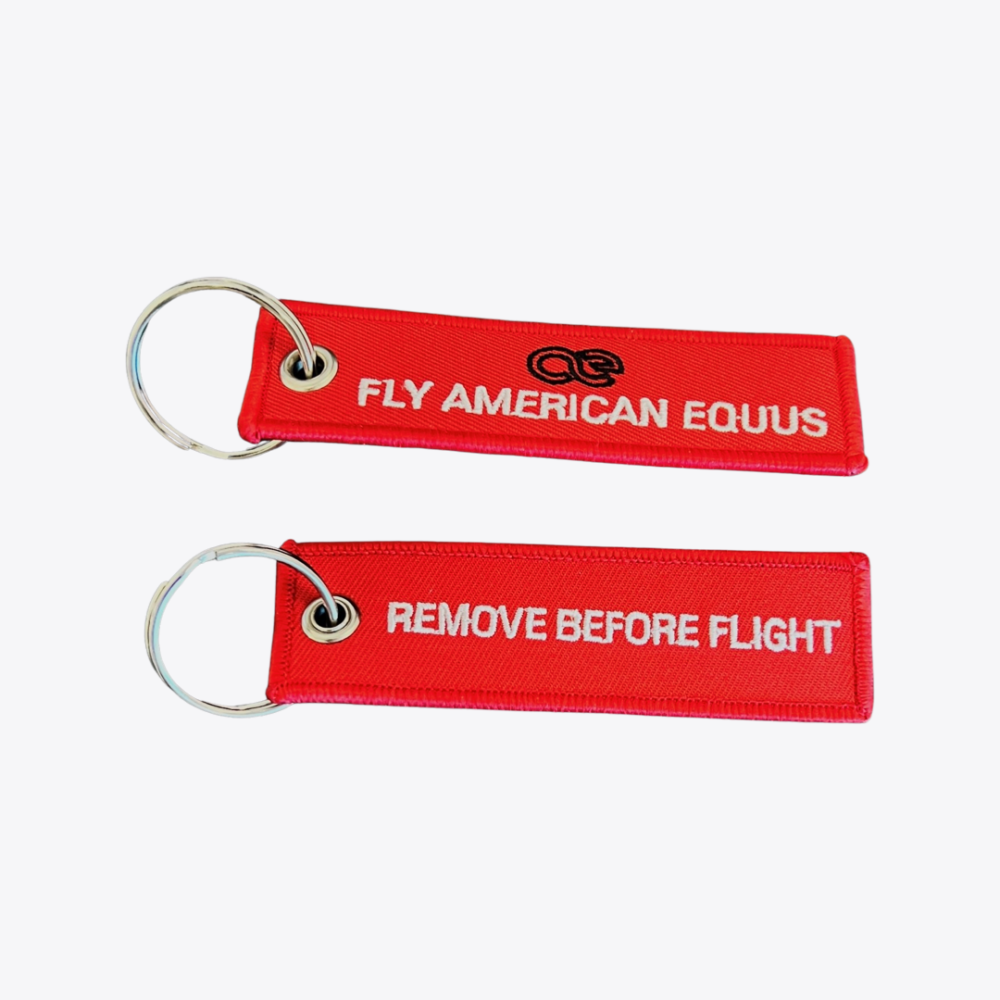 Llavero American Equus "Quitar antes del vuelo"
