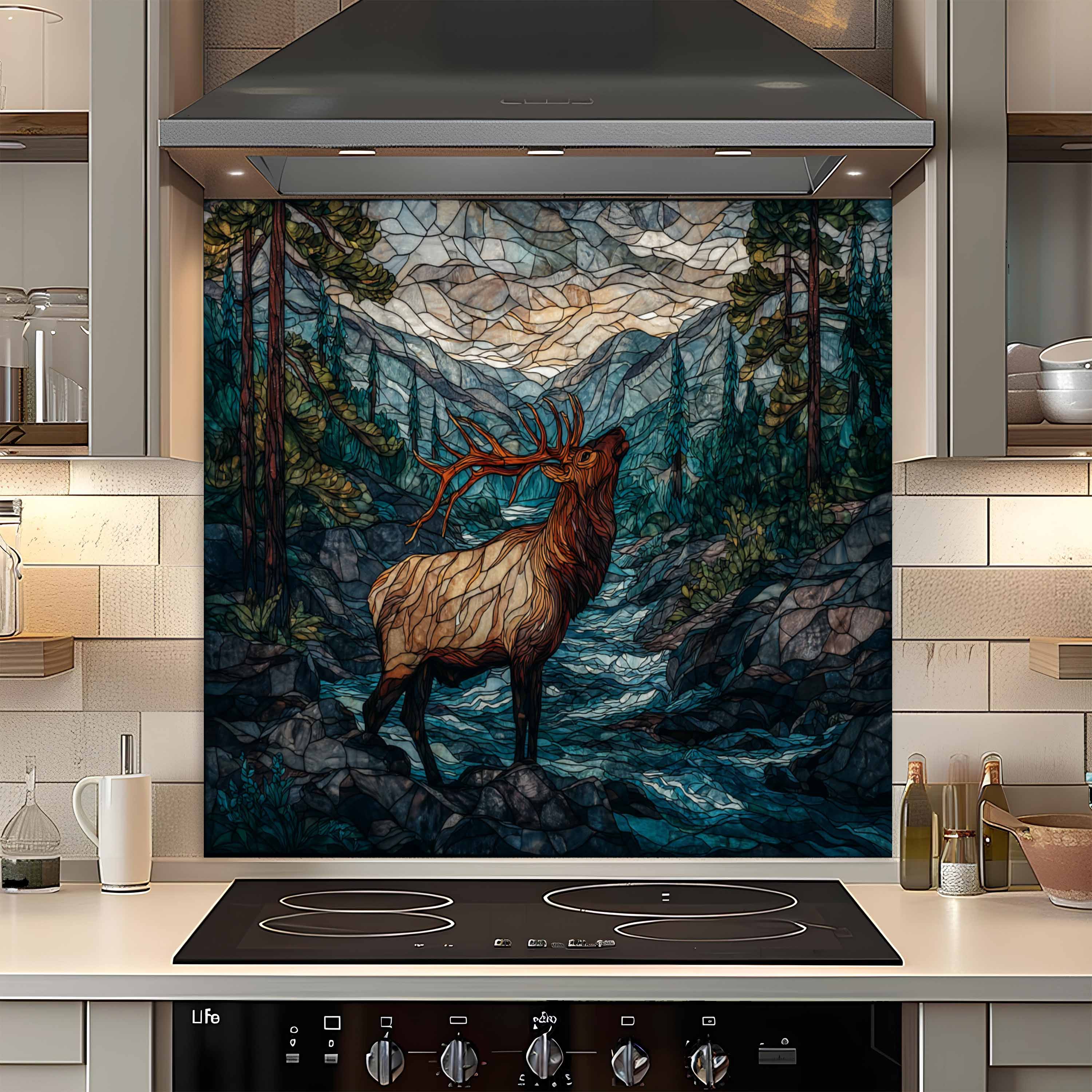Mountain Call – Tempered Glass Backsplash For Rustic Kitchens