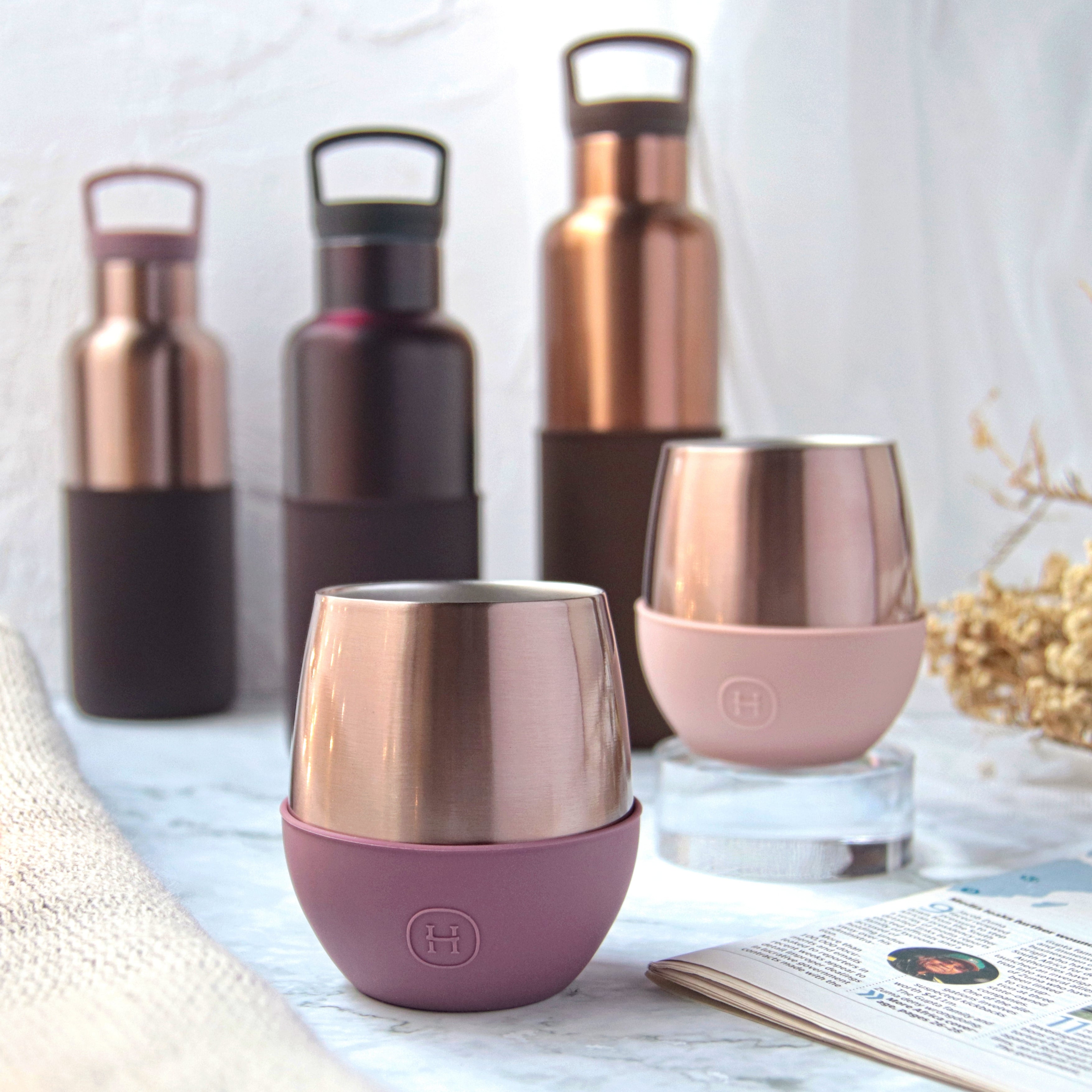 Pink Gold Tumbler-Latte 8 OZ
