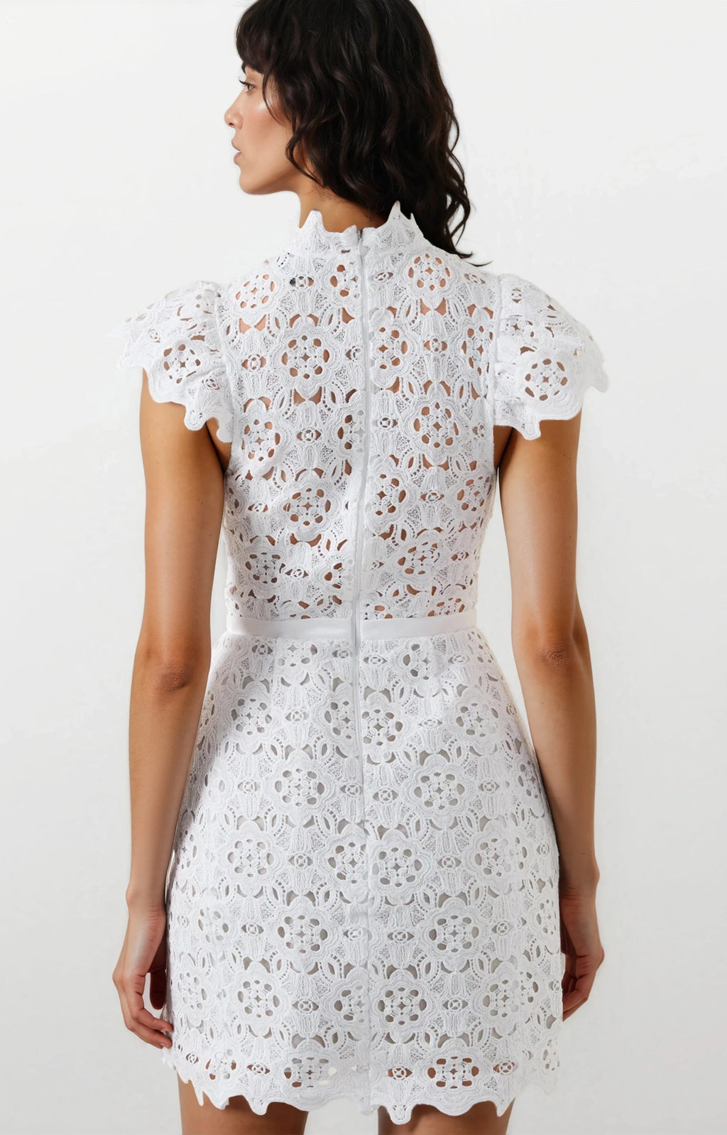 Rowen Hourglass Lace Dress – Orchid White