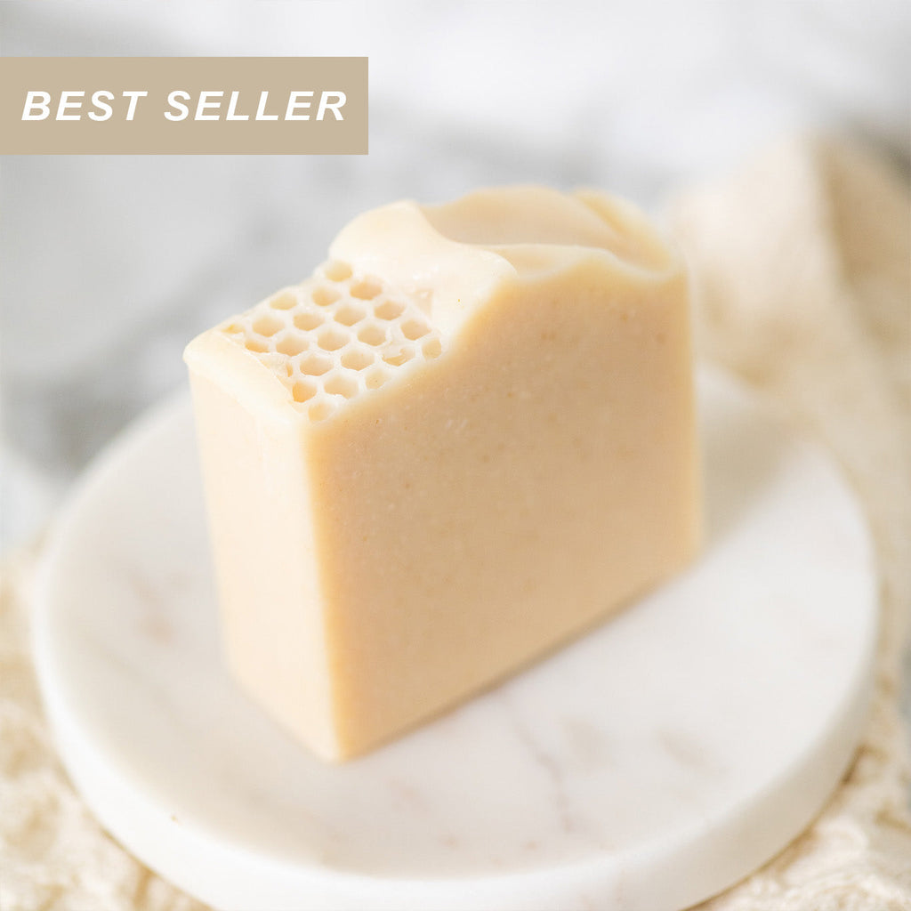 Barra de Jabón Artesanal de Sebo y Leche de Cabra Sin Fragancia Milk + Honey