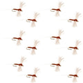 Rusty Spinner Z-Lon Wing Biot Body 12 Flies Hook Size 16