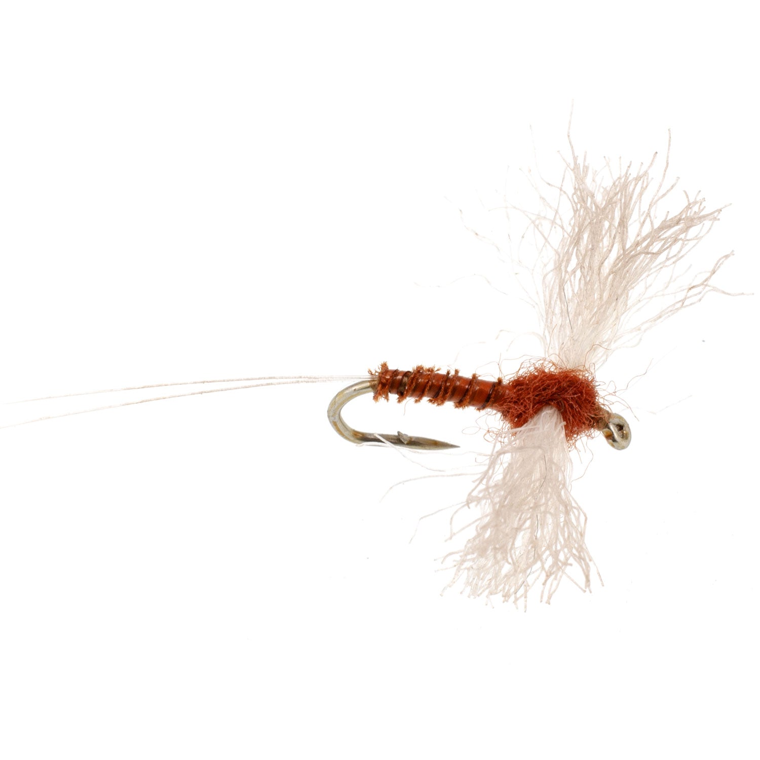 Rusty Spinner Z-Lon Wing Biot Body 6 Flies Hook Size 12