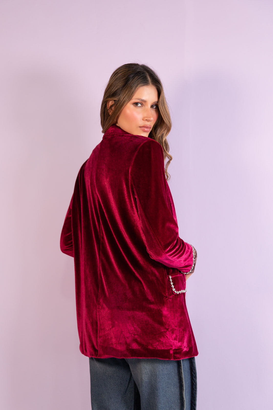 Blazer Velvet Dream Wine