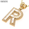 Bling Initial Letter "R" Ring in 14K Gold with CZ - A Personalized Gift