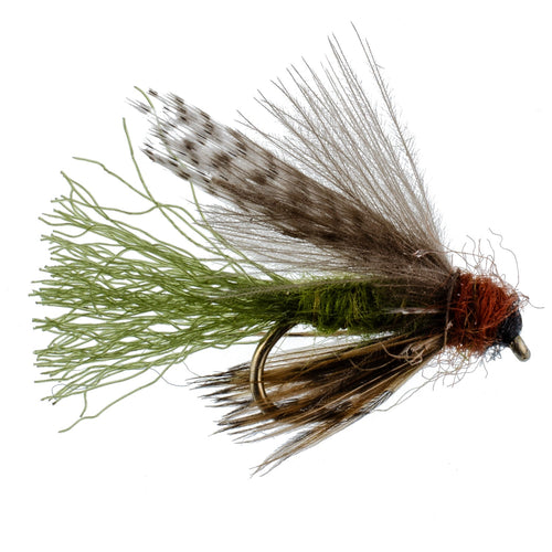 3 Pack Olive CDC Caddis Emerger Flies Hook Size 16