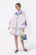 Allison Dress (White Blue)
