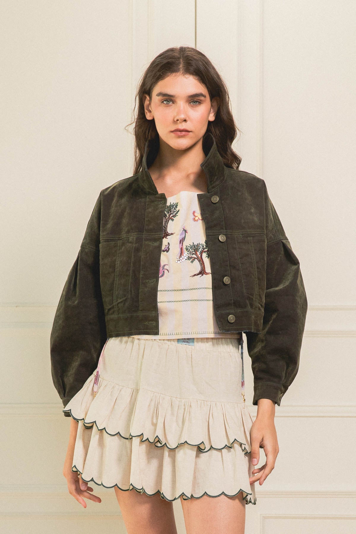 Chaqueta Balloon Velvet Military