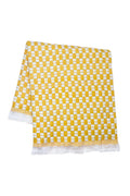 Quilted Sujani Throw Blanket - Yellow & White