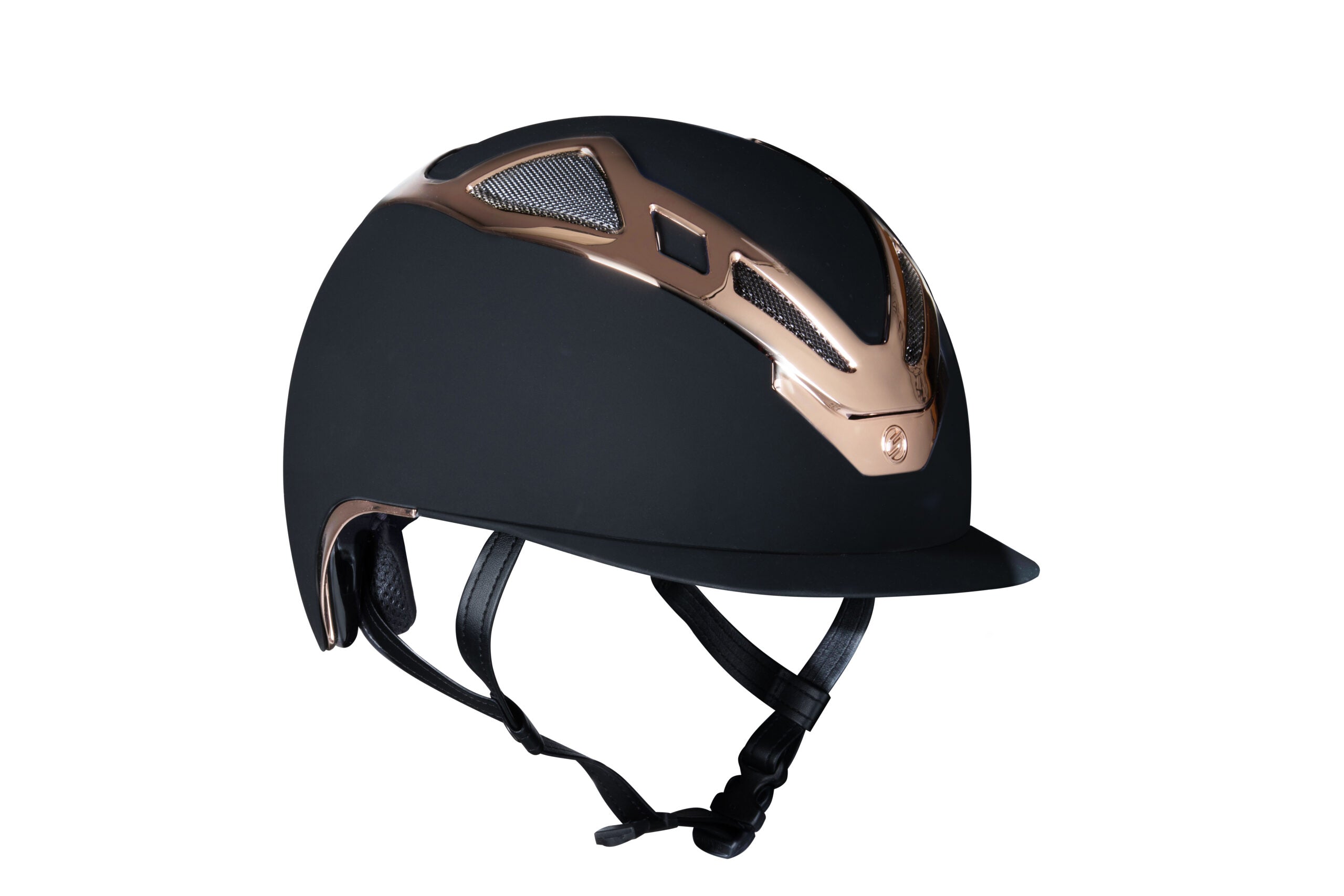 Casco de moto Suomy Apex – Negro cromado/Oro rosado mate