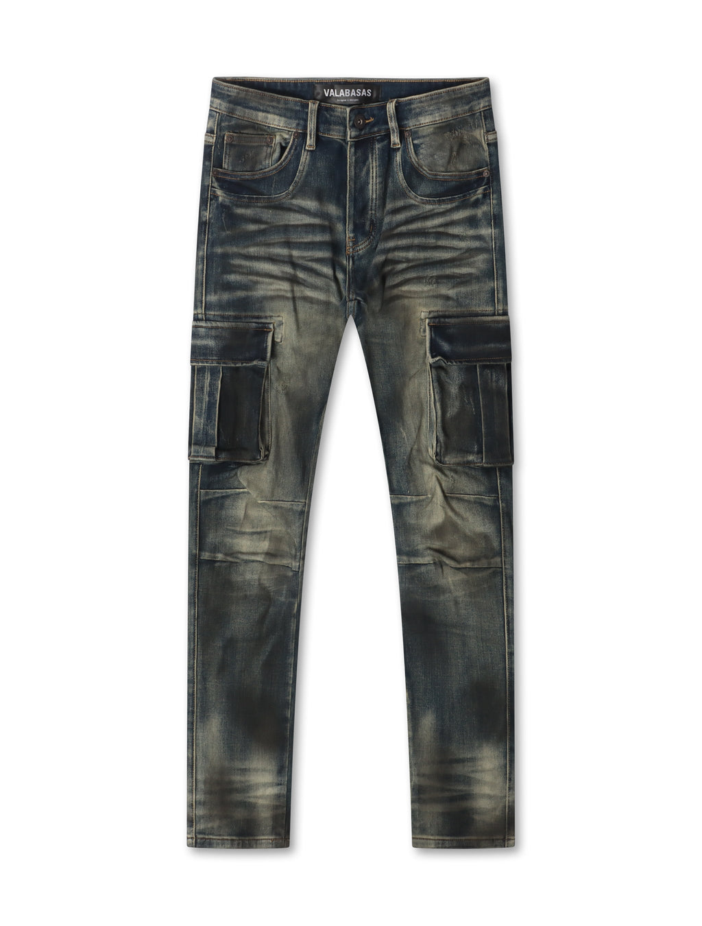 Valabasas Jeans ajustados rotos - Azul sucio