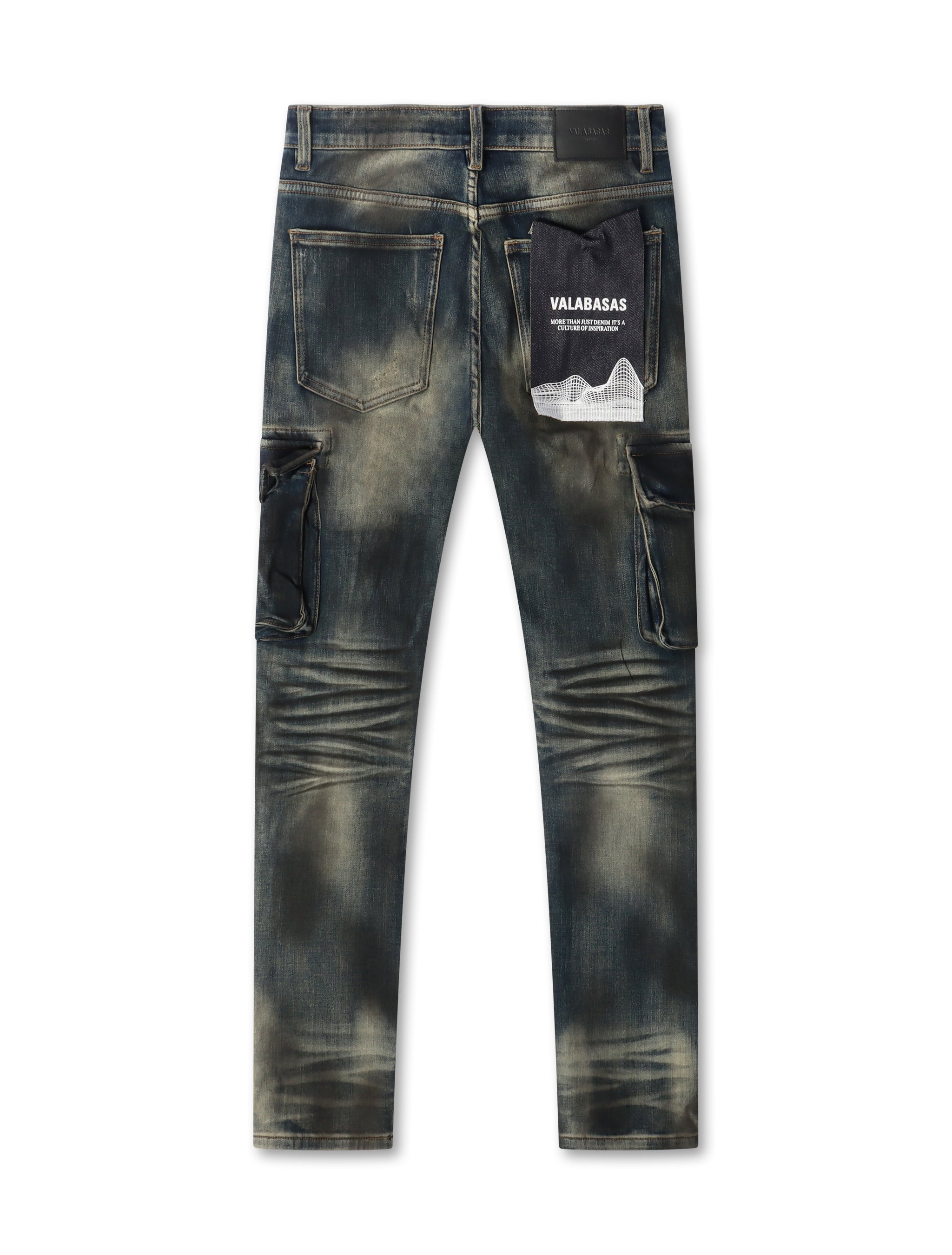 Valabasas Jeans ajustados rotos - Azul sucio