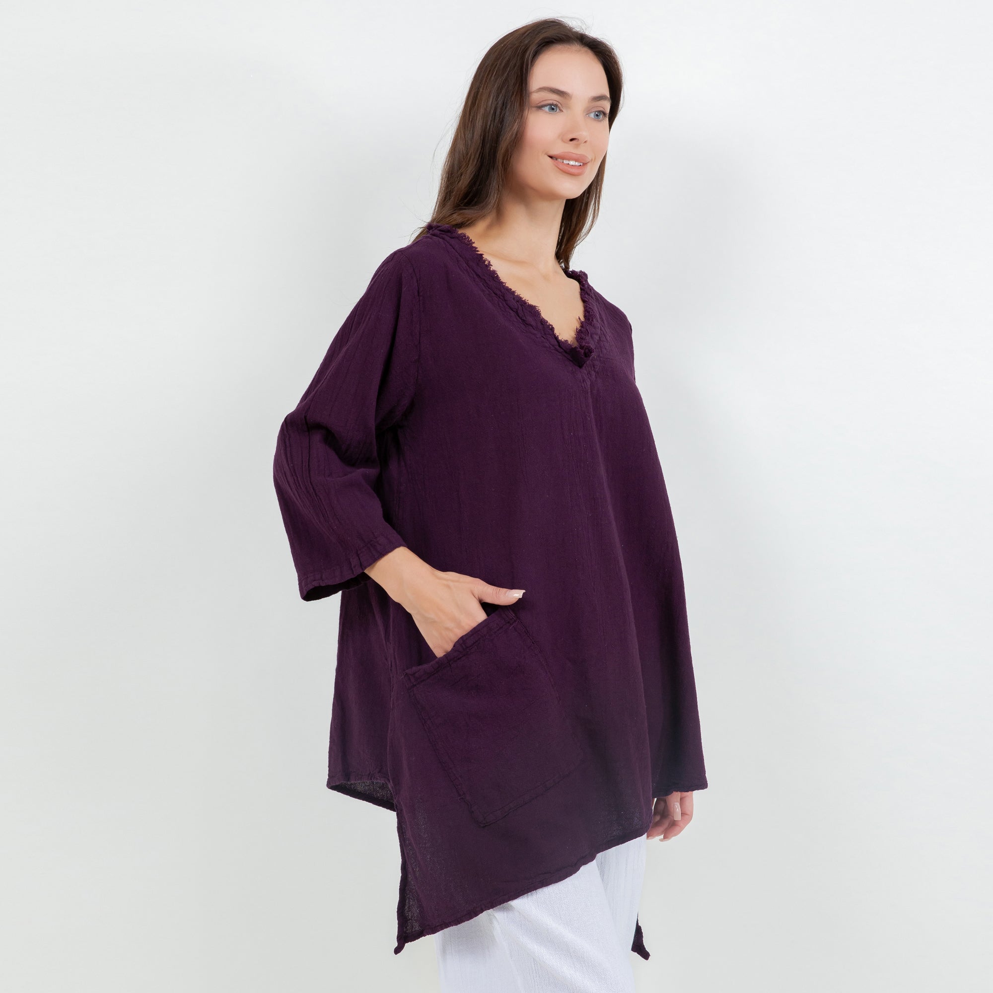 Zoe Top - Looser Fitting Comfort 100% Cotton Gauze