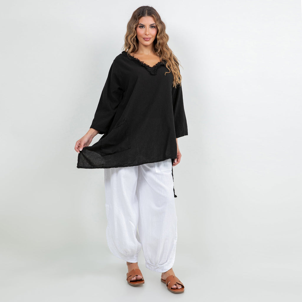 Zoe Top - Looser Fitting Comfort 100% Cotton Gauze
