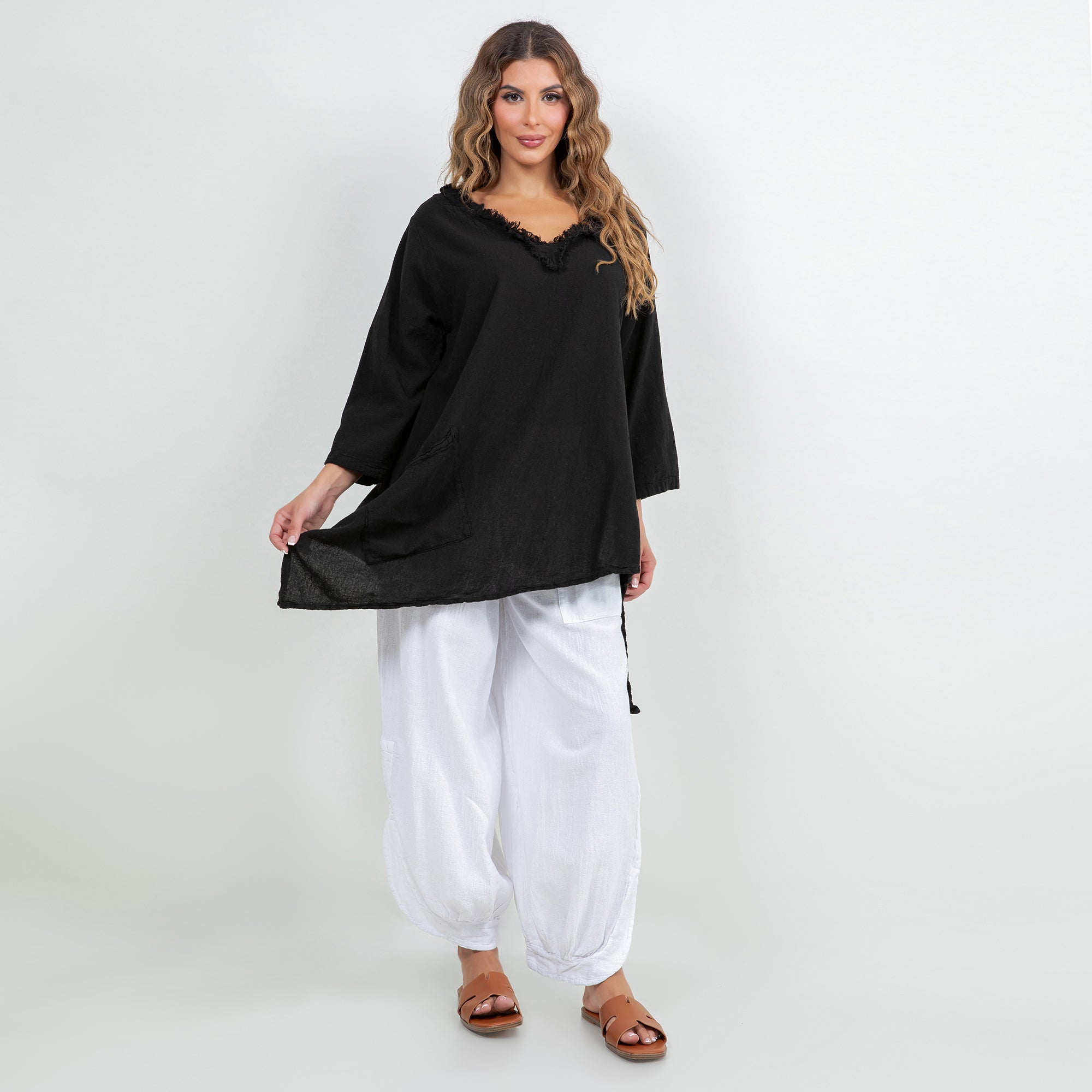 Zoe Top - Looser Fitting Comfort 100% Cotton Gauze