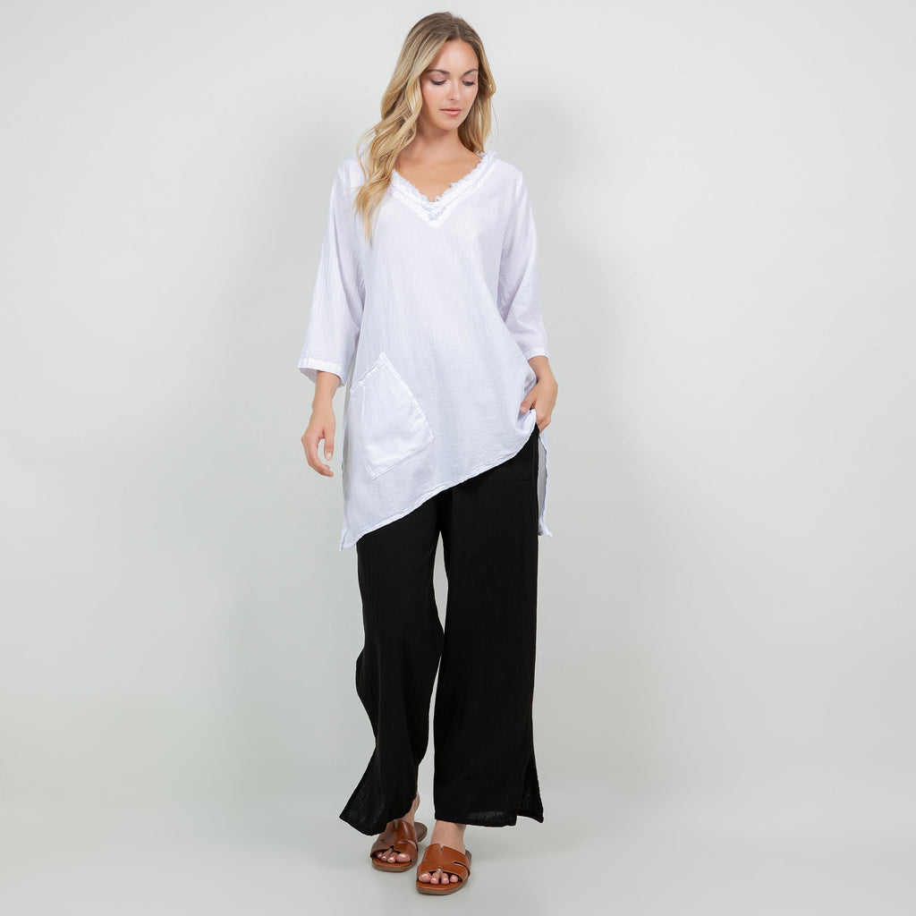 Zoe Top - Looser Fitting Comfort 100% Cotton Gauze