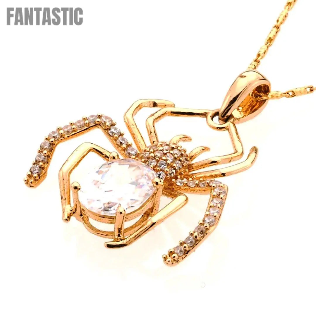 Cubic Zirconia | Diamond Spider set in 14K Gold, providing a luminescent beauty and sophisticated charm