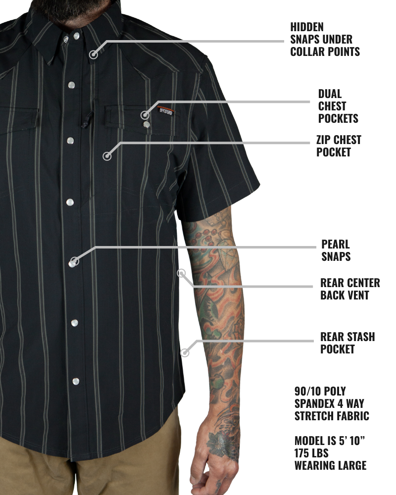Camisa Daryll SS - Negro Vintage