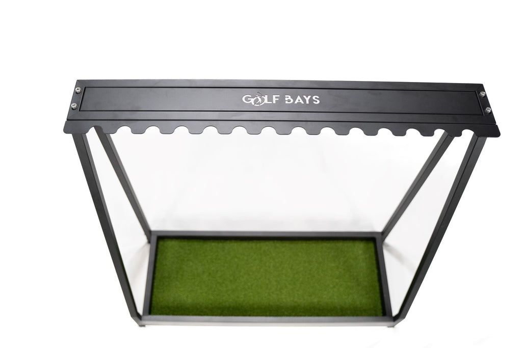 Estante de almacenamiento para palos de golf GolfBays, con capacidad para 14 palos, estante de almacenamiento de equipos para interiores