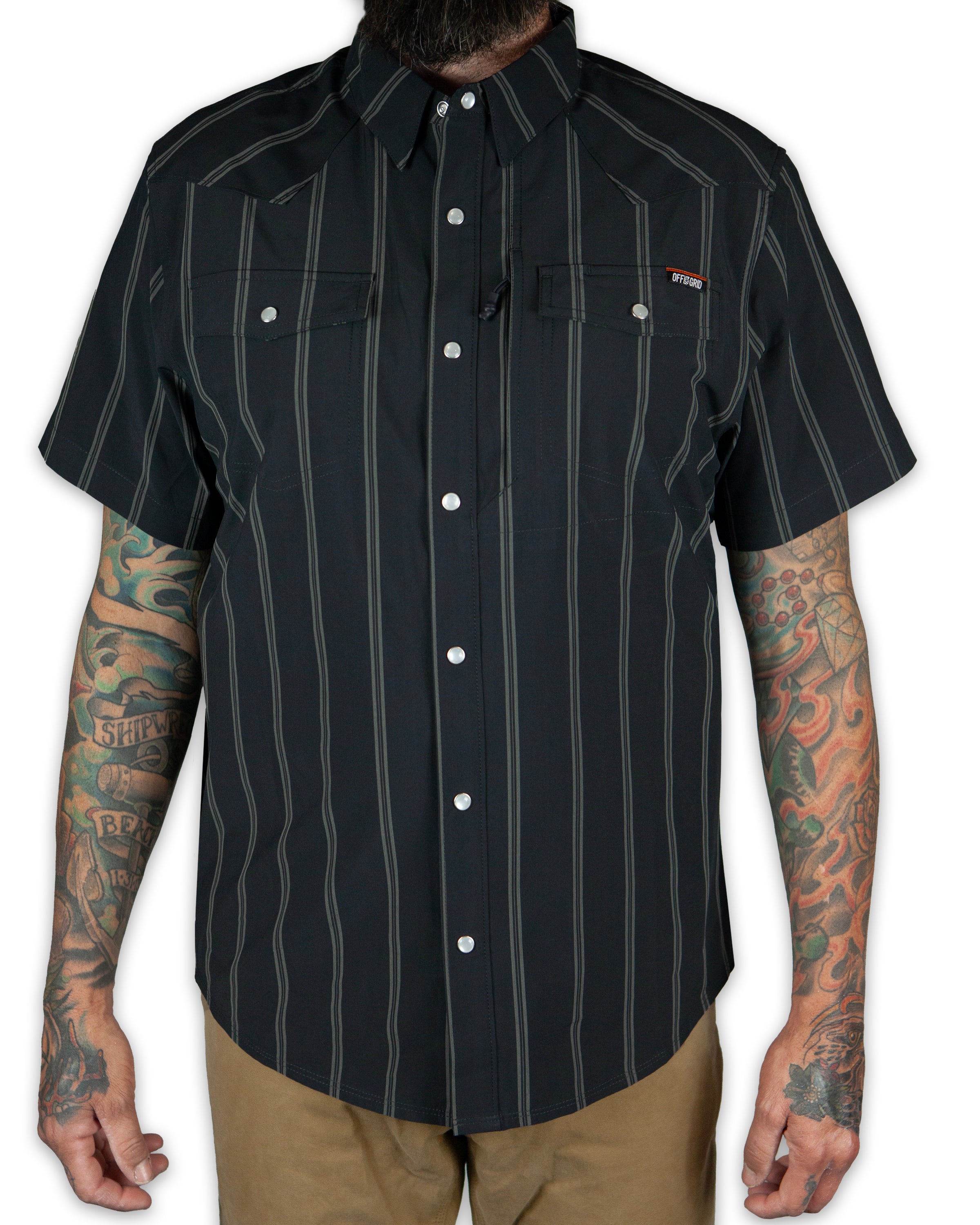 Camisa Daryll SS - Negro Vintage