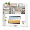 Desktop Bookshelf Countertop Storage Hutch with 6 Shelves
