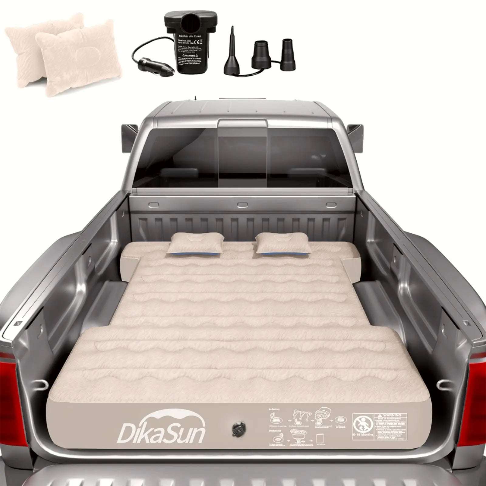 Colchón Hinchable Beige para Caja de Camioneta de 5.5-5.8 pies